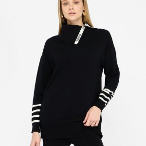 Maglia a righe con perle