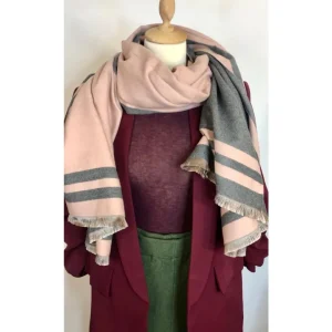 Sciarpa 100% viscosa bicolor a righe!