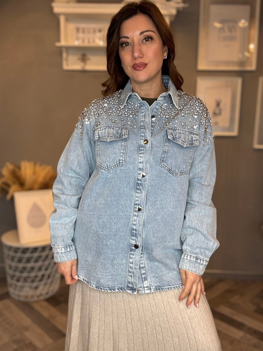 Giacca camicia in denim Diamonds - immagine 2