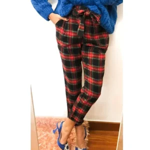 Pantalone tartan, ROSSO: S!