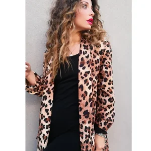 Blazer taglio maschile, maculato!