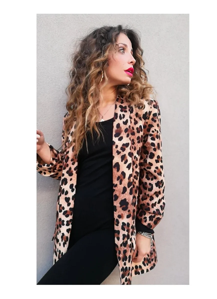 Blazer taglio maschile, maculato! - immagine 2