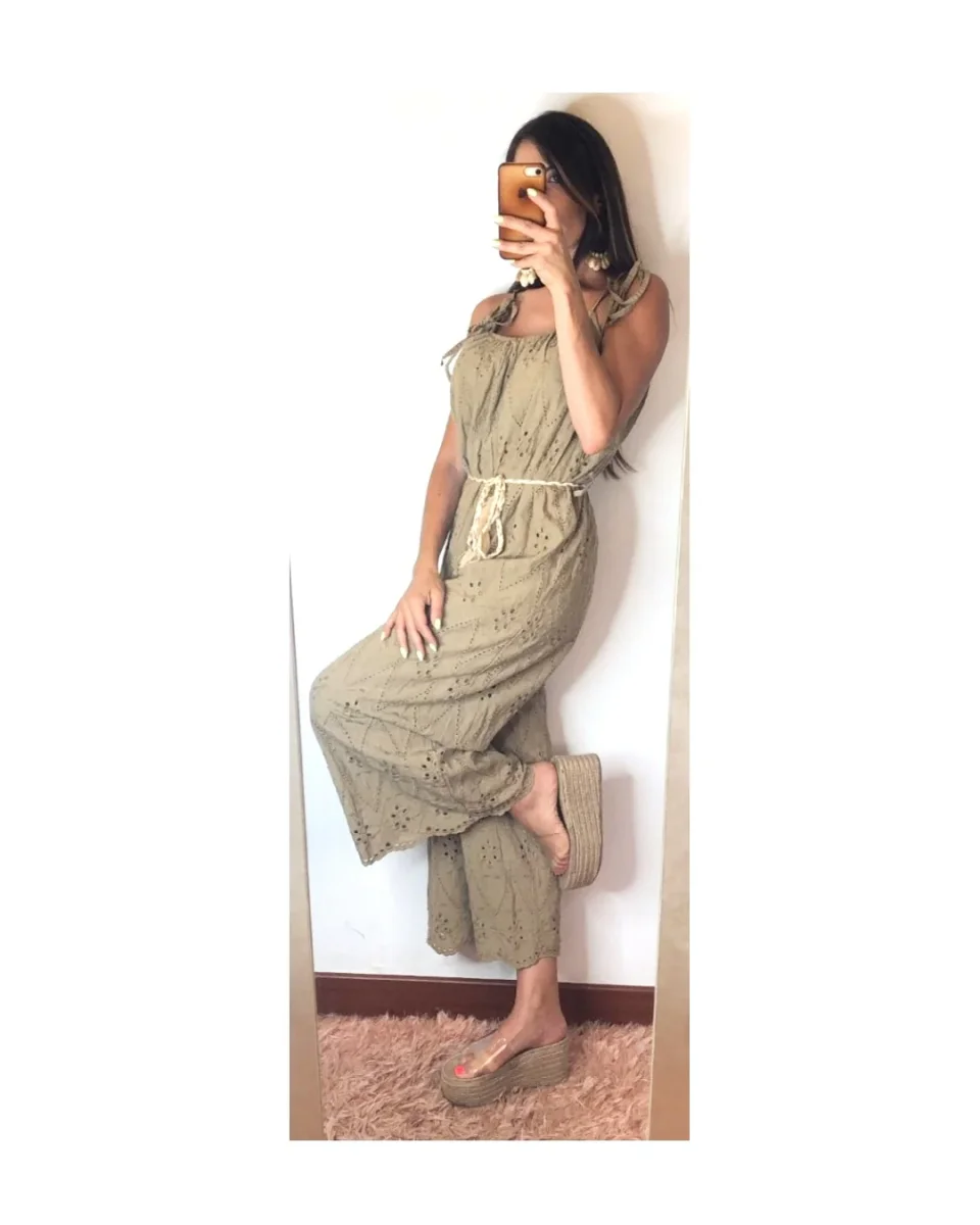 Tuta 100% cotone in pizzo sangallo! - immagine 3