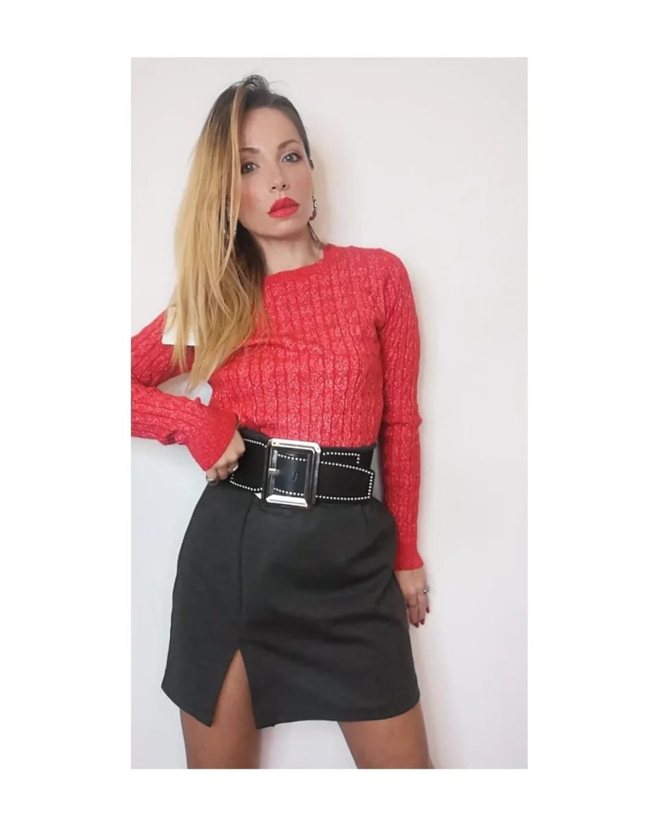 Gonna 63% rayon a tubino con spacco! - immagine 3