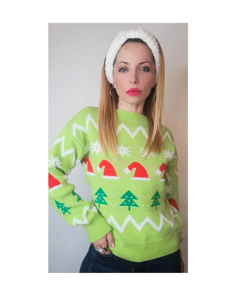 Maglione peluche CAPPELLI BABBO NATALE!