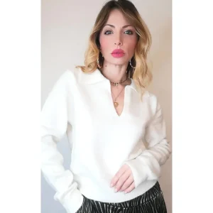 Maglione 'Polo', BIANCO!
