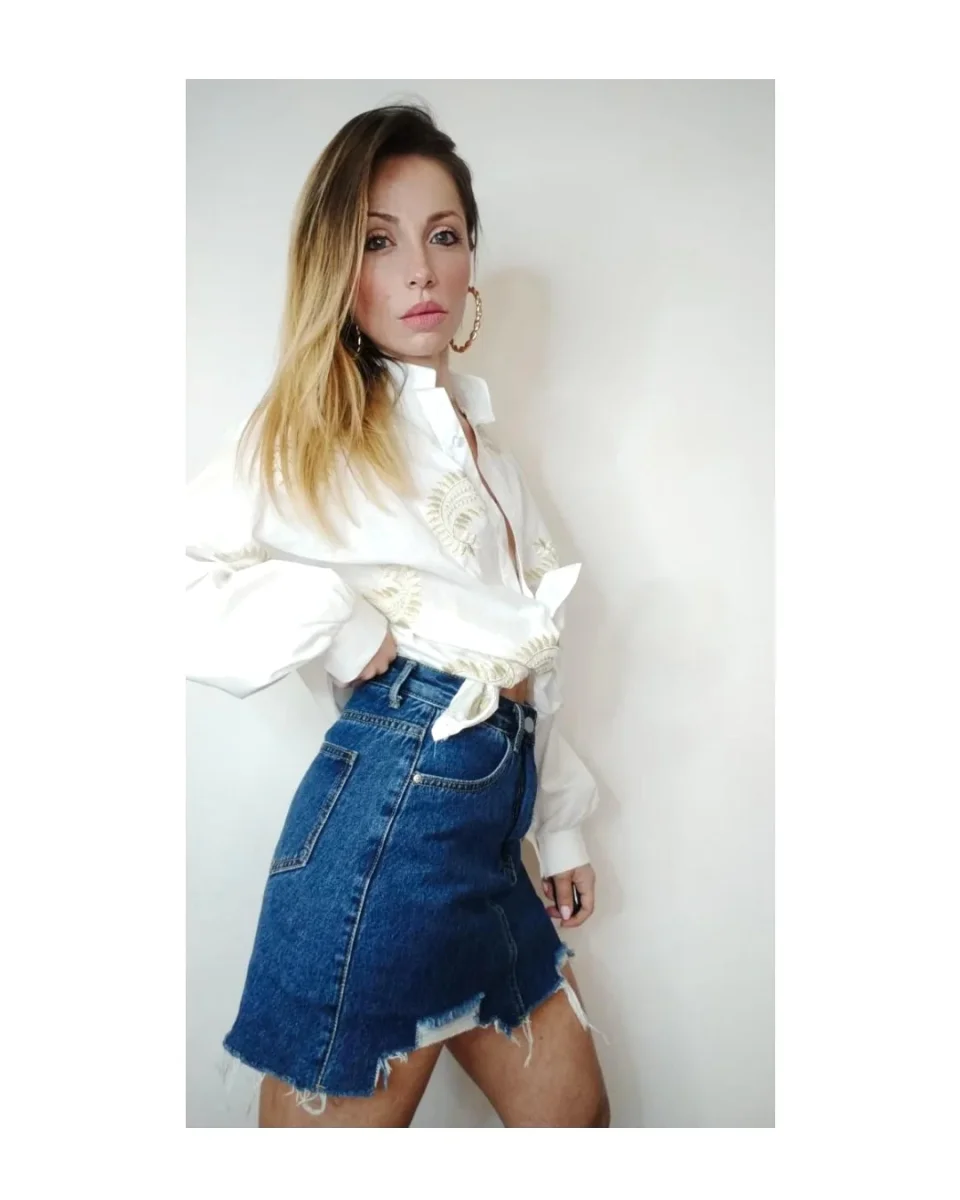 Pantagonna mini jeans no stretch lavaggio scuro! - immagine 5