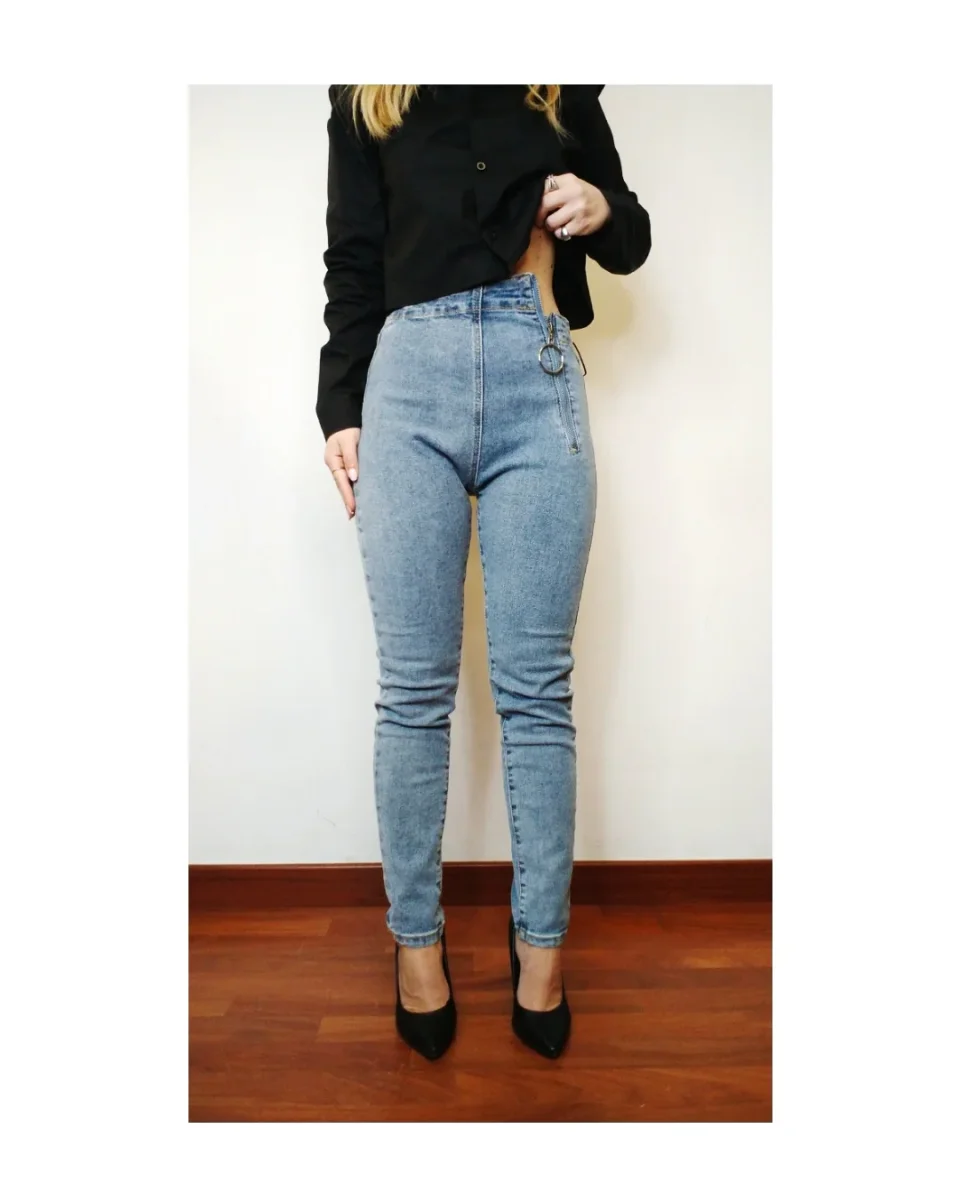 Jeans vita alta zip laterale! - immagine 3