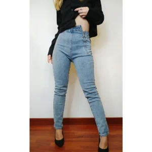 Jeans vita alta zip laterale!
