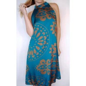 Vestito trapezio satin con cut out!