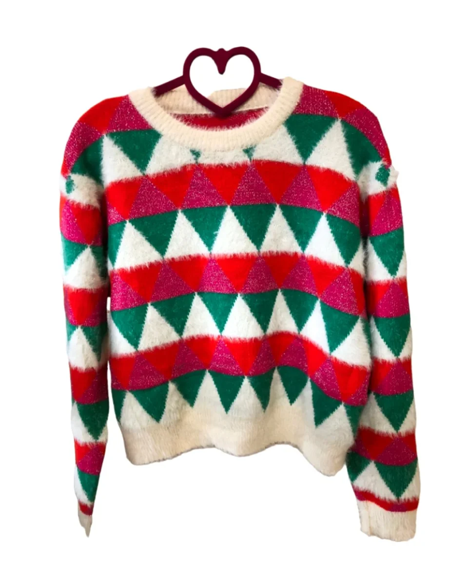 Maglione peluche rombi lurex!