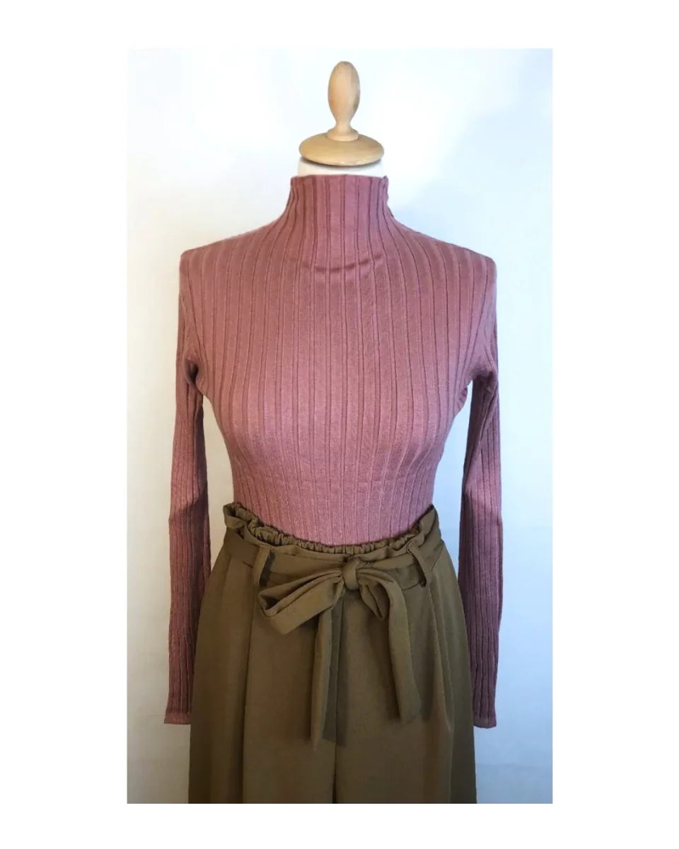 Maglione dolcevita 55% viscosa, ROSÉ! - immagine 2