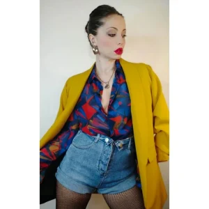 Blazer taglio maschile foderato con manica arricciata!