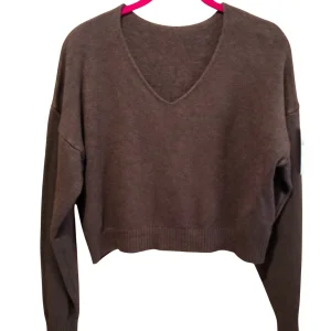 Maglione basic crop misto viscosa!