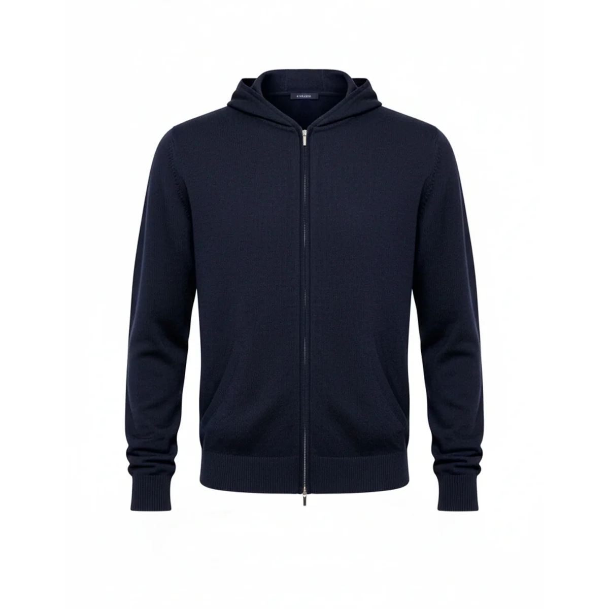 FELPA CON CAPPUCCIO BLU