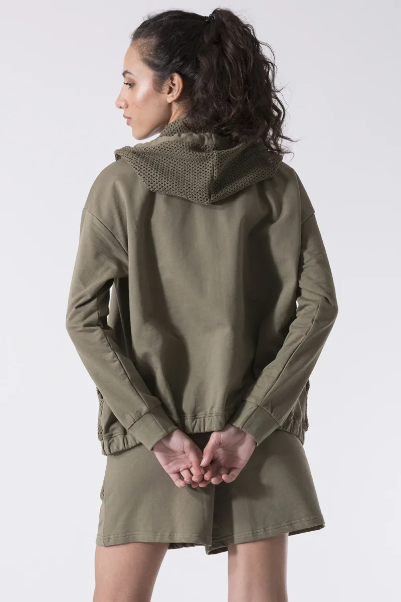 FELPA FULL ZIP CON CAPPUCCIO WANDERLUST - immagine 4
