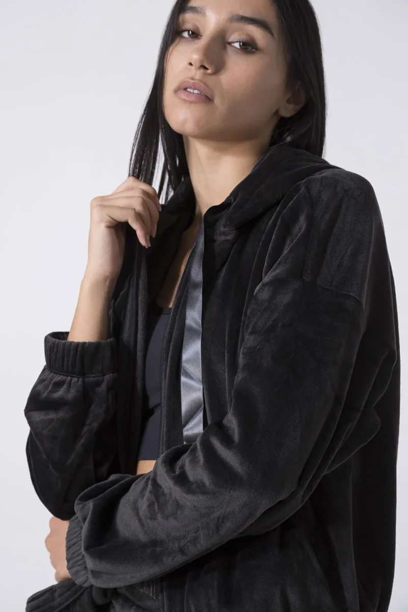 LEISURE GIACCA FULL ZIP CON CAPPUCCIO IN CINIGLIA - immagine 5