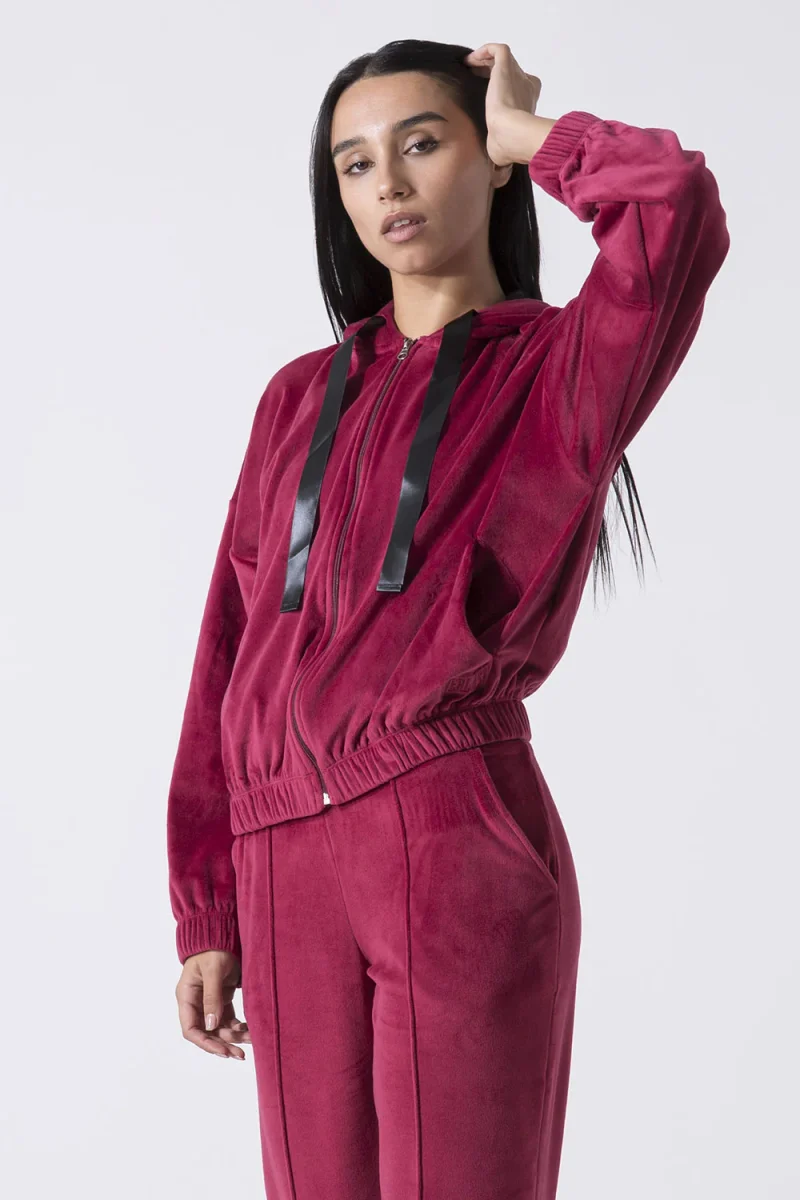 LEISURE GIACCA FULL ZIP CON CAPPUCCIO IN CINIGLIA - immagine 9