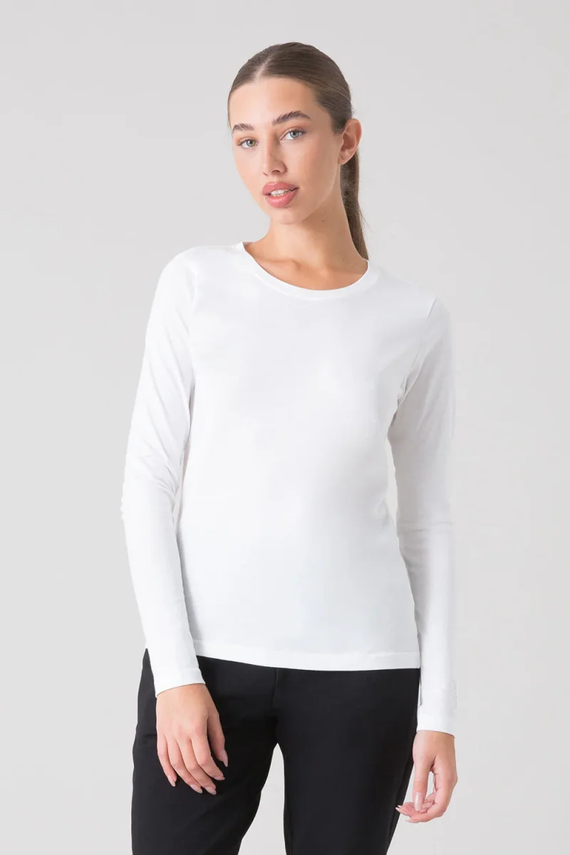 BASIC T-SHIRT A MANICHE LUNGHE - immagine 7