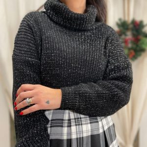Maglione lurex crop