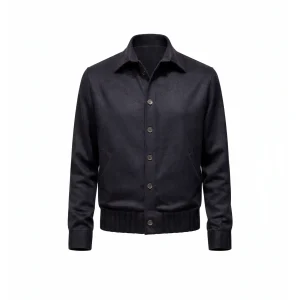 BOMBER IN CASHMERE BLU