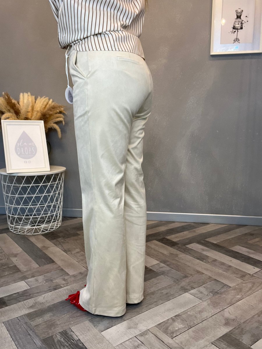 Pantalone eco suede flare burro - immagine 8