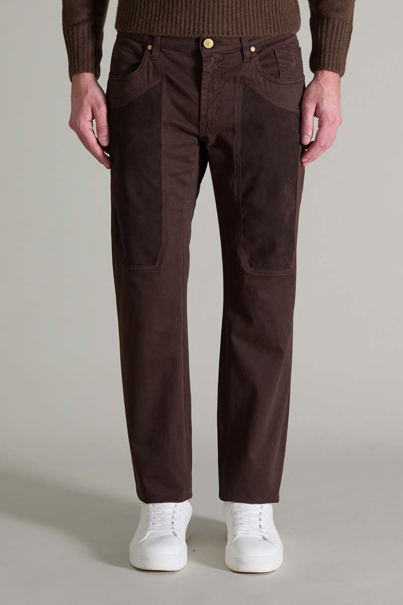 Pantalone JOHN – Cotone Toppa Alcantara® Slim - immagine 2