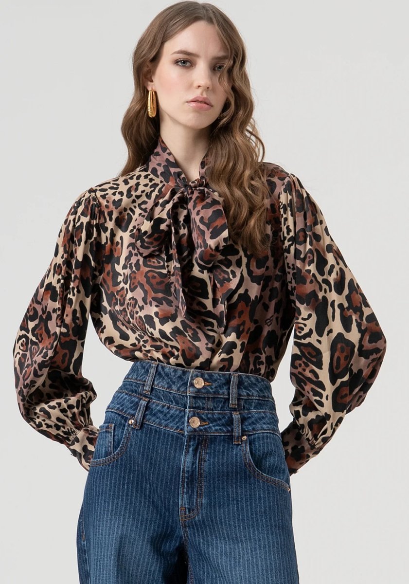 Blusa regular in fantasia animalier - immagine 2