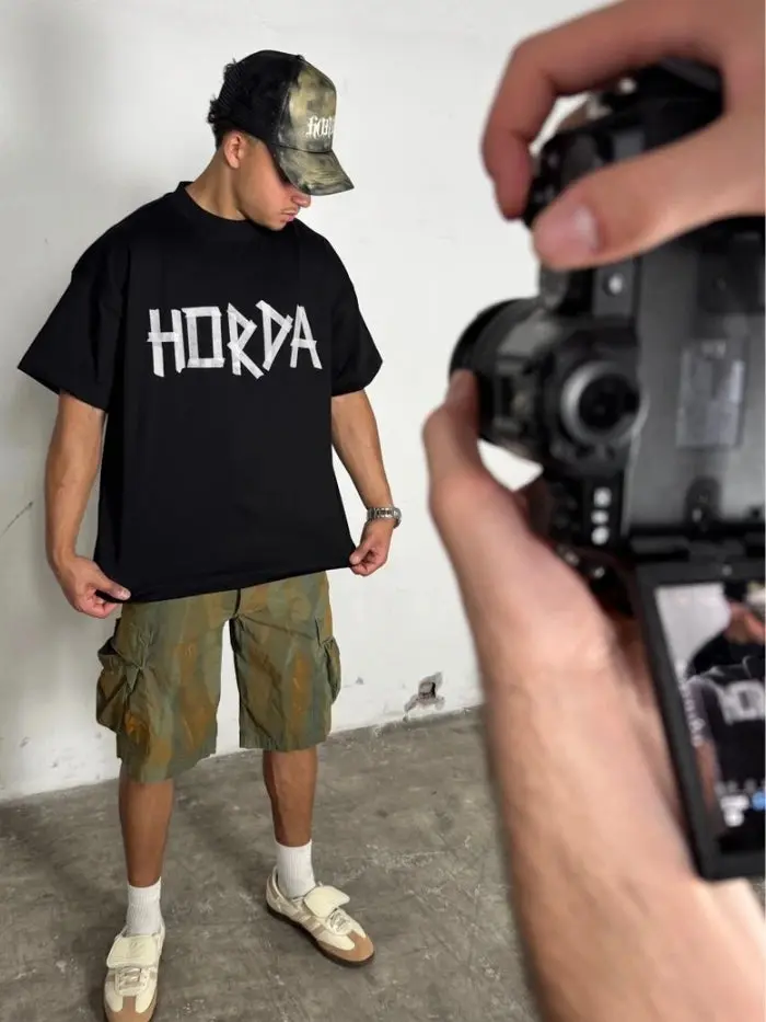 T-shirt Boxy Fit Taped 100% Cotone Made in Italy - immagine 6