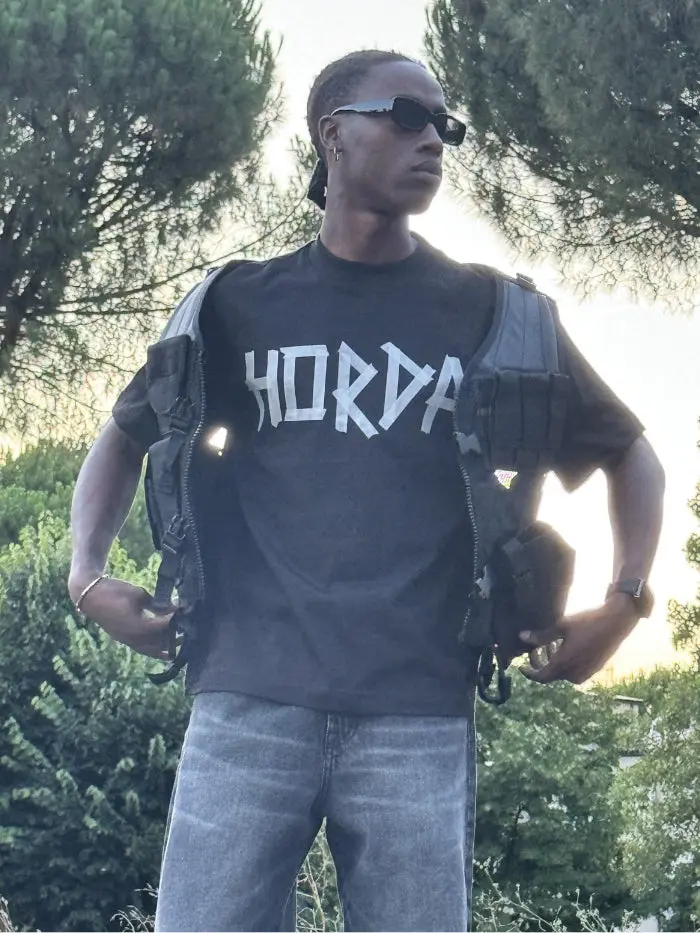 T-shirt Boxy Fit Taped 100% Cotone Made in Italy - immagine 5