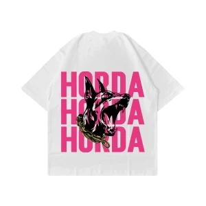 T-shirt Boxy Fit Bianca 100% Cotone Horda X3