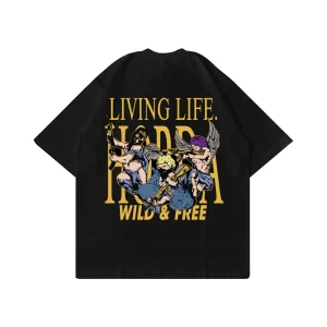 Boxy fit T-shirt 100% Cotone Wild and Free