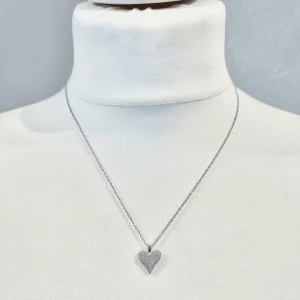 Collana cuoricino strass