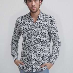Camicia Uomo Fantasia – Collo Piccolo alla Francese –