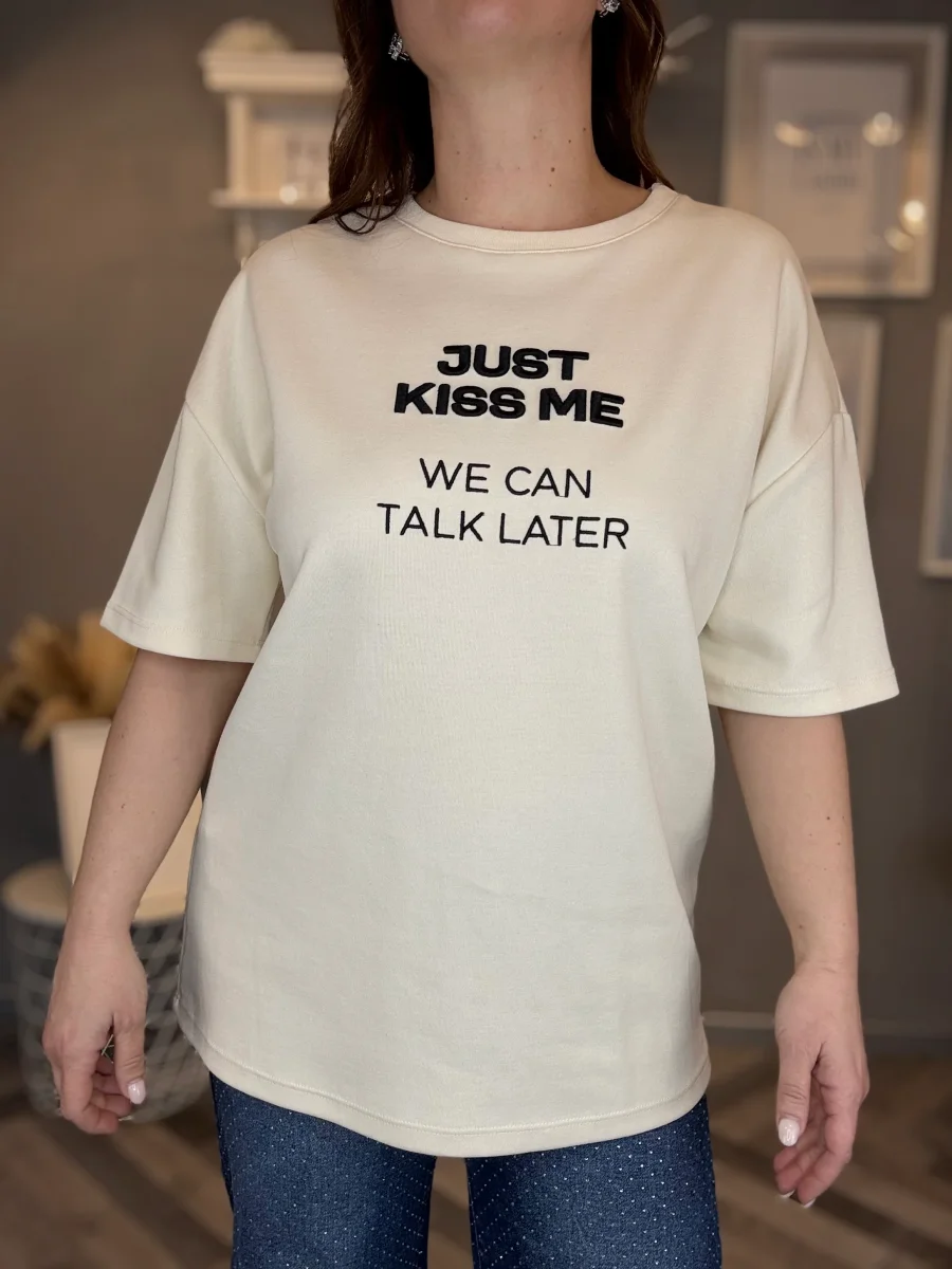 Lumina t-shirt Just kiss me burro - immagine 3