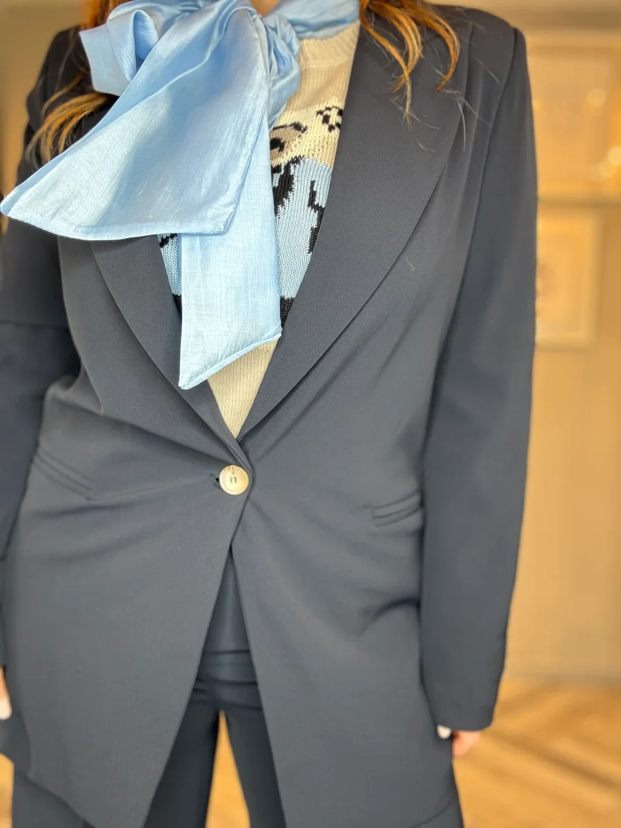 Blazer monopetto blu - immagine 5