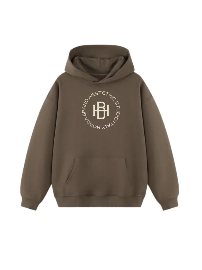 Felpa Boxy Fit Streetwear Italiana – HORDA 380g, Cotone Alta Qualità - Aestethic - immagine 4