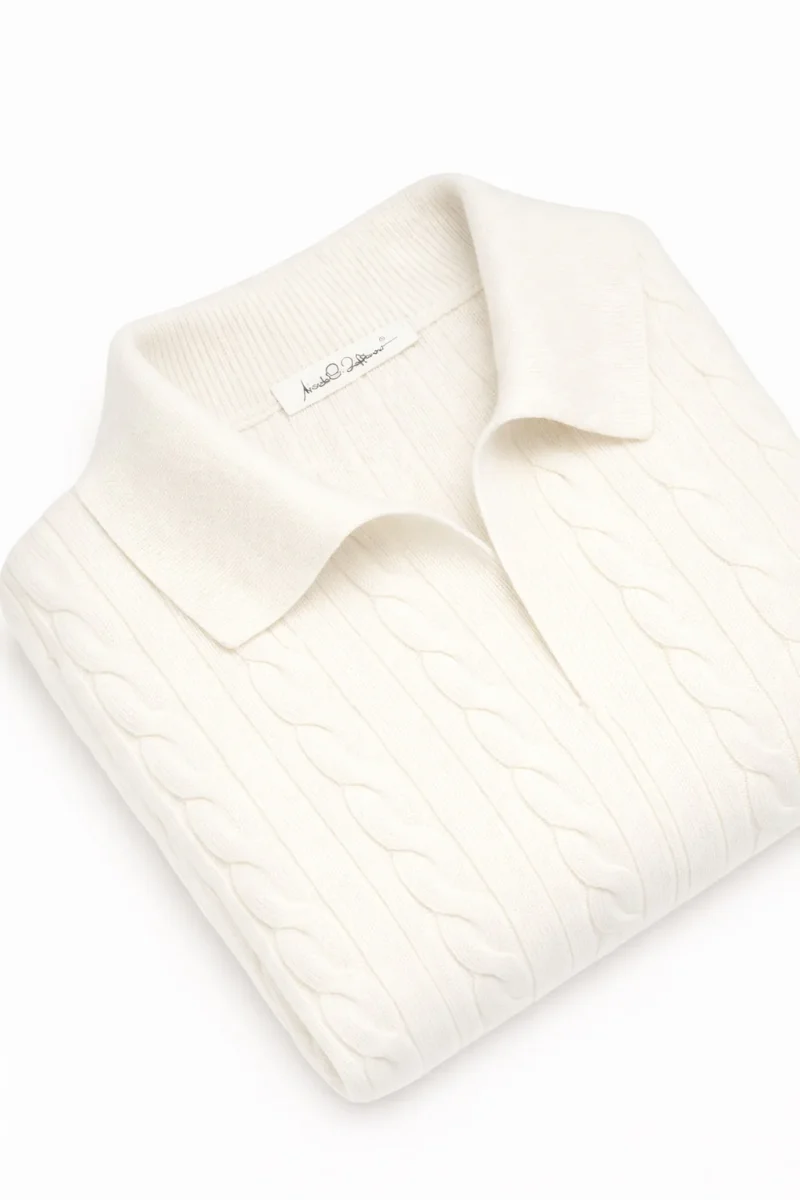 POLO A TRECCE PANNA - immagine 4