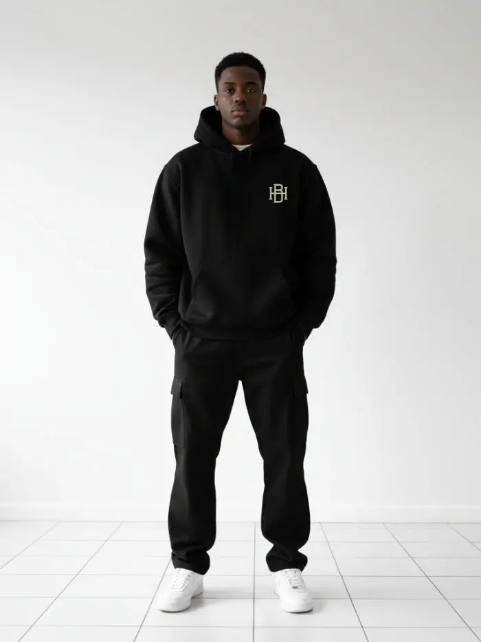 Felpa Basic Boxy Fit 380g Cotone Premium – Basic Oversize Streetwear HORDA - immagine 3