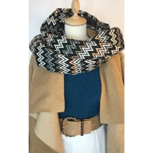 Sciarpa 70% viscosa 30% lana, ZIGZAG COLORFUL!