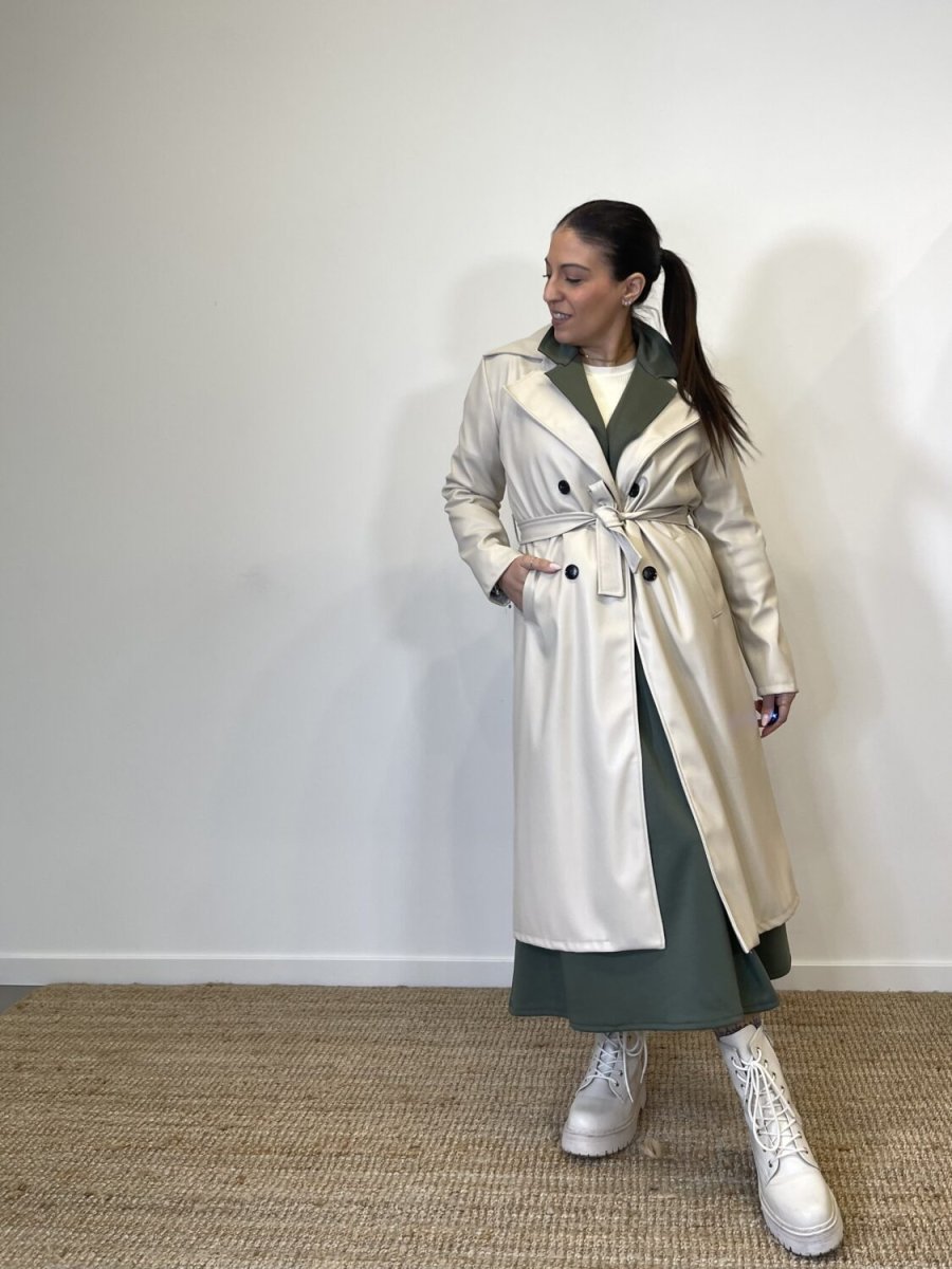 Trench ecopelle cream - immagine 2