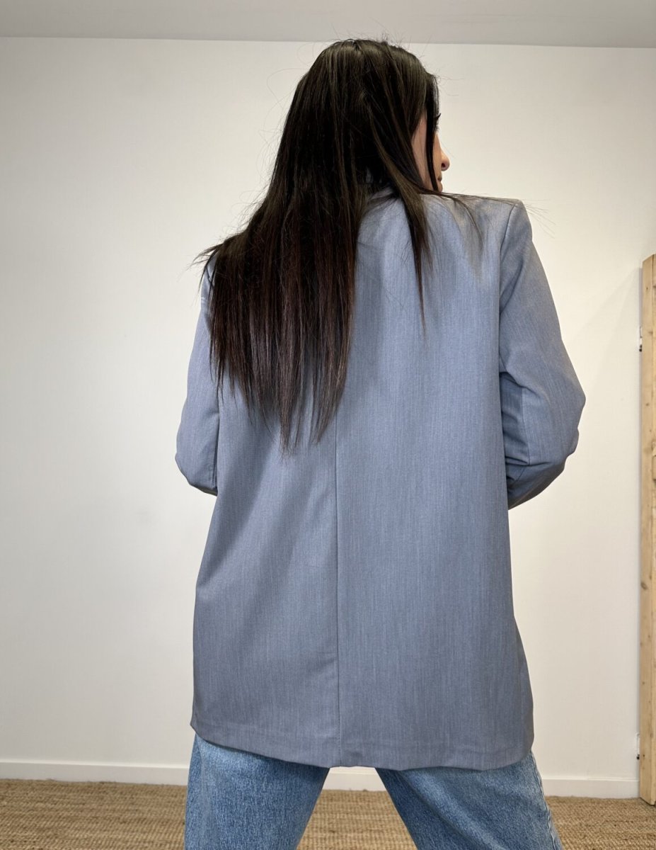 Giacca blazer grigio perla - immagine 4
