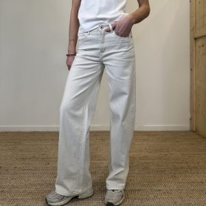 Jeans straight leg cream