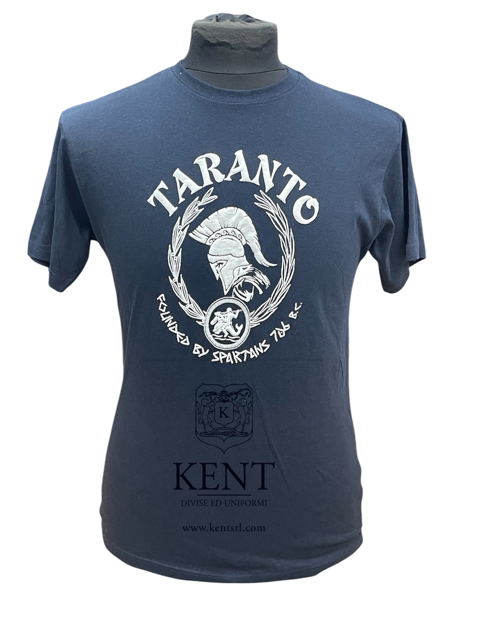 T-SHIRT BLU NAVY SPARTANS 706 – TARANTO – STAMPA 3D - immagine 2