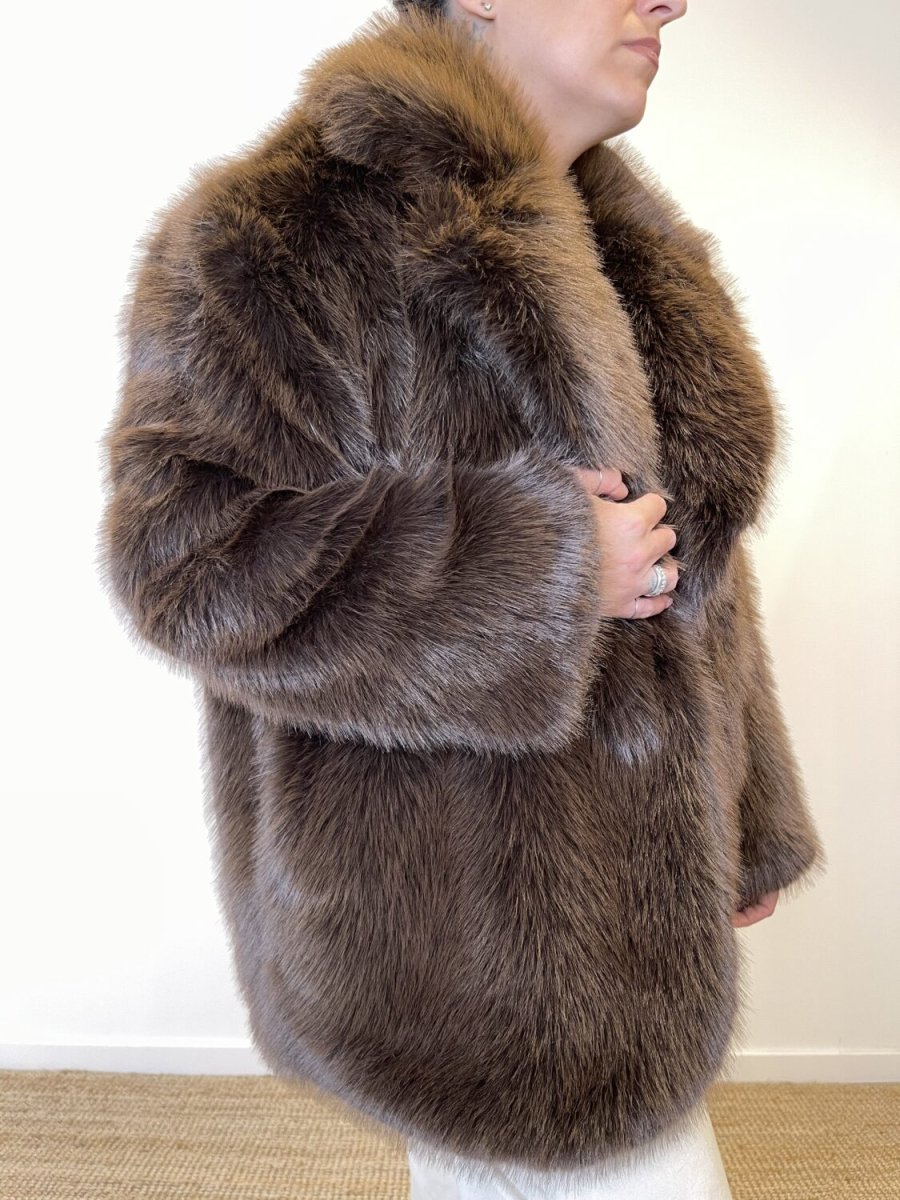 Pelliccia ecologica Brown - immagine 6