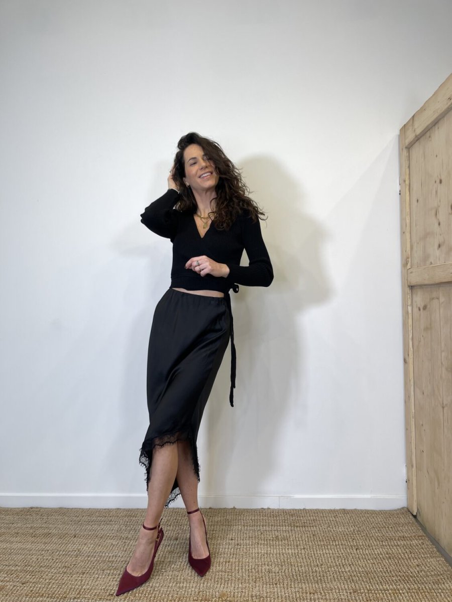 Gonna satin pizzo - immagine 3
