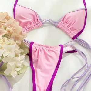 Bikini a Triangolo Bicolor - Design Sexy e Elegante