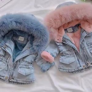 Giacca baby Jeans e Pelliccia