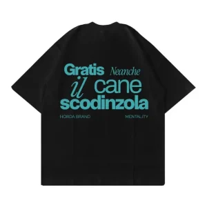 Not Free T-Shirt Nera 100% Cotone Made in Italy | Horda Brand