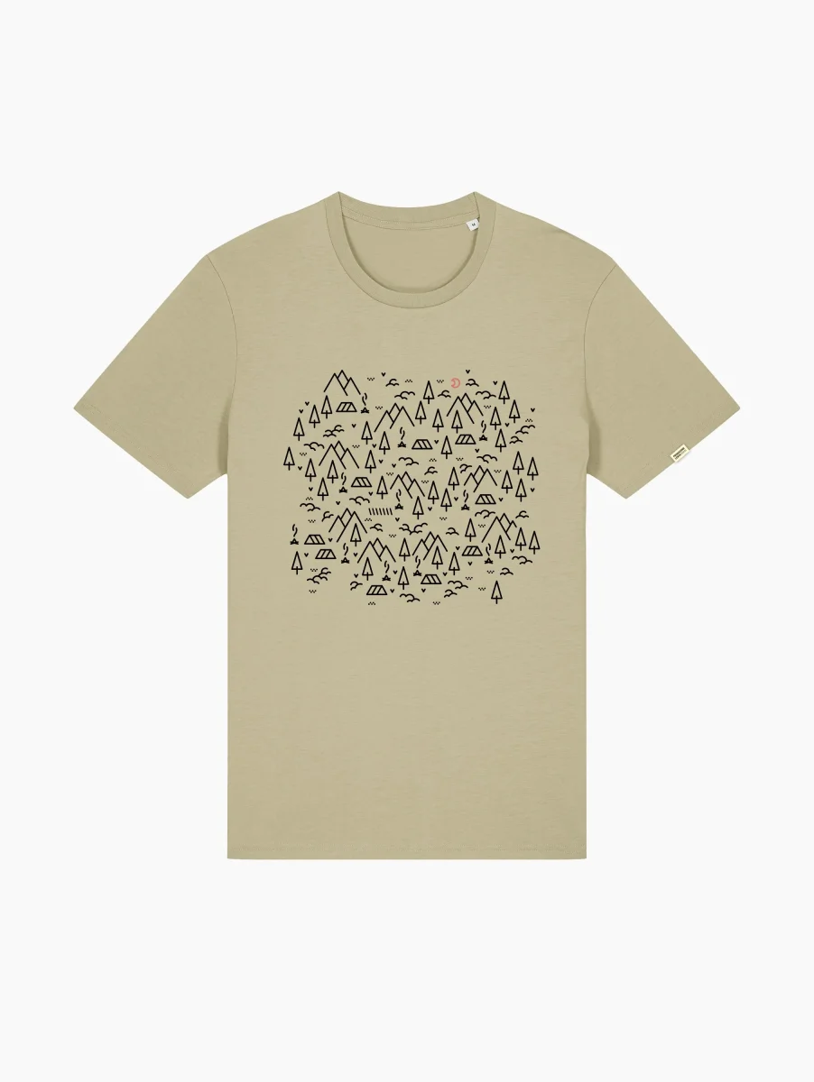 T-Shirt classica - Campfire camping - immagine 3